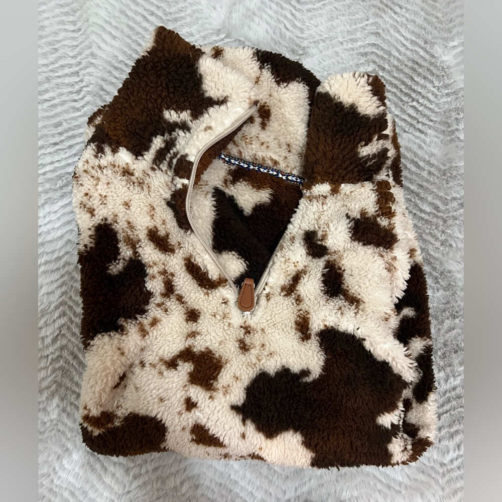 Women’s Cow Print Sherpa
